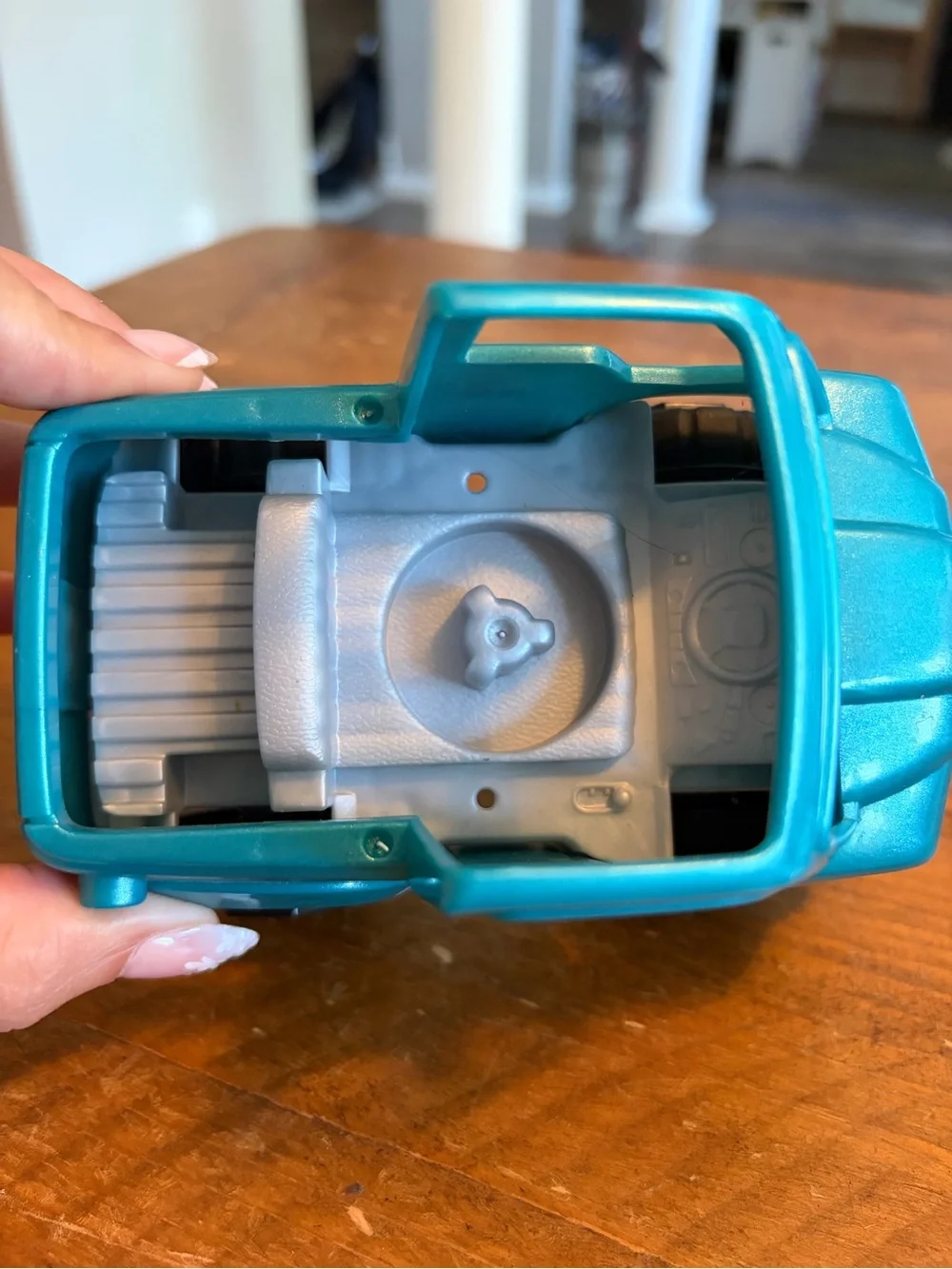 Fisher Price Little People shiny aqua beach car as is